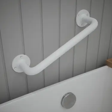 Click Here To Enlarge This Photo Of J401BMW Rothley 305mm x 25mm Grab Rail Matt White (SS)