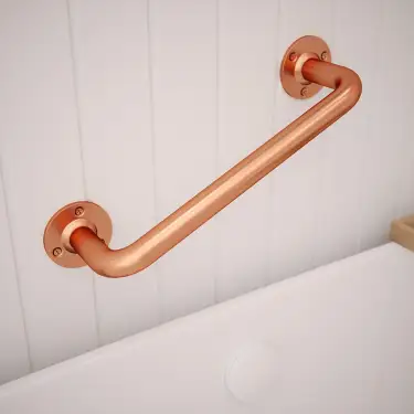 Click Here To Enlarge This Photo Of J401BPC Rothley 305mm x 25mm Grab Rail Polished Copper (SS)