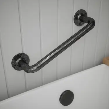 Click Here To Enlarge This Photo Of J401BPT Rothley 305mm x 25mm Grab Rail Pewter (SS)