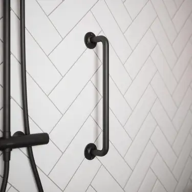 Click Here To Enlarge This Photo Of J402BMB Rothley 457mm x 25mm Grab Rail Matt Black (SS)