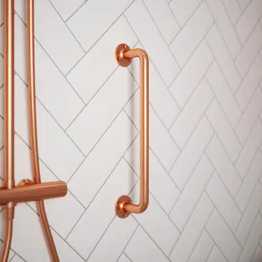 Click Here To Enlarge This Photo Of J402BPC Rothley 457mm x 25mm Grab Rail Polished Copper (SS)
