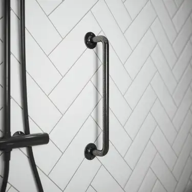 Click Here To Enlarge This Photo Of J402BPT Rothley 457mm x 25mm Grab Rail Pewter (SS)