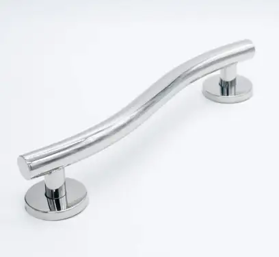 Click Here To Enlarge This Photo Of J435FSM Rothley 305mm x 32mm Curled Grab Rail - Polished Stainless Steel