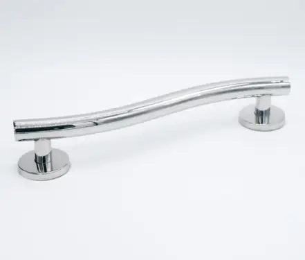 Click Here To Enlarge This Photo Of J436FSM Rothley 457mm x 32mm Curled Grab Rail - Polished Stainless Steel