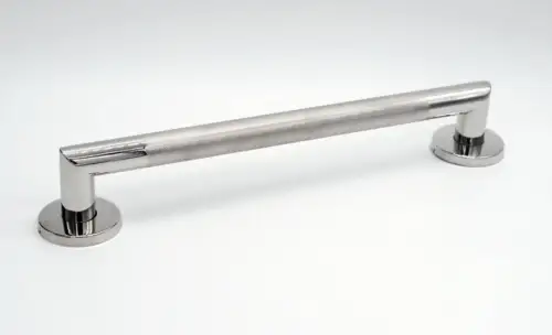 Click Here To Enlarge This Photo Of J441FSM Rothley 305mm x 32mm Knurle Grab Rail - Polished Stainless Steel