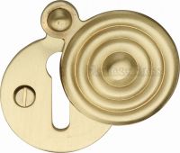 V972-SB Heritage Brass Covered Keyhole Reeded Satin Brass Finish