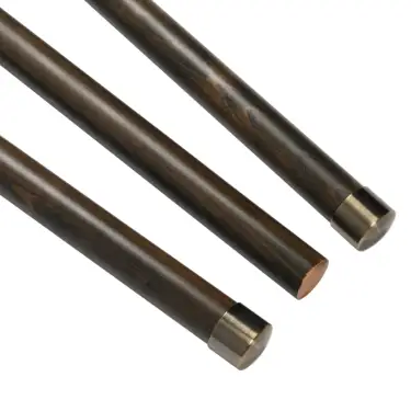 Click Here To Enlarge This Photo Of KEAB3600T Rothley Wooden 'Baroque' Handrail Kit &lpar;3 x 1&period;2mtr&rpar; Ebony Wood with Antique Brass Fittings &lpar;Internal Only&rpar;