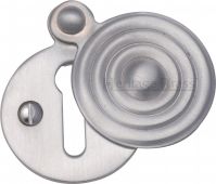 V972-SC Heritage Brass Covered Keyhole Reeded Satin Chrome Finish