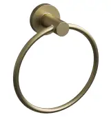 BTR10BR Rothley Round Towel Ring Satin Brass 155mm