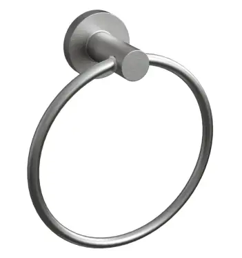 Click Here To Enlarge This Photo Of BTR10SB Rothley Round Towel Ring Brushed Silver 155mm