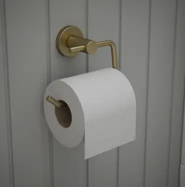 Click Here To Enlarge This Photo Of BTR20BR Rothley Round Toilet Roll Holder Satin Brass