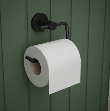 Click Here To Enlarge This Photo Of BTR20MB Rothley Round Toilet Roll Holder Matt Black