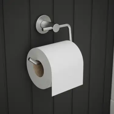 Click Here To Enlarge This Photo Of BTR20SB Rothley Round Toilet Roll Holder Brushed Silver