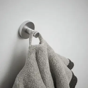 Click Here To Enlarge This Photo Of BTR30SB Rothley Round Robe Hook Brushed Silver
