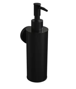 Click Here To Enlarge This Photo Of BTR50MB Rothley Round Soap Dispenser 180ml Matt Black