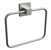 BTS10SB Rothley Square Towel Ring Brushed Silver 150mm x 185mm