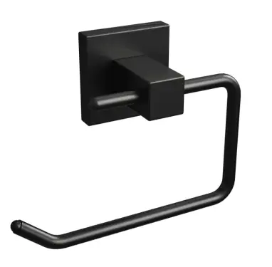 Click Here To Enlarge This Photo Of BTS20MB Rothley Square Toilet Roll Holder Matt Black