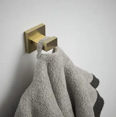 Click Here To Enlarge This Photo Of BTS30BR Rothley Square Robe Hook Satin Brass