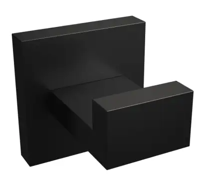 Click Here To Enlarge This Photo Of BTS30MB Rothley Square Robe Hook Matt Black