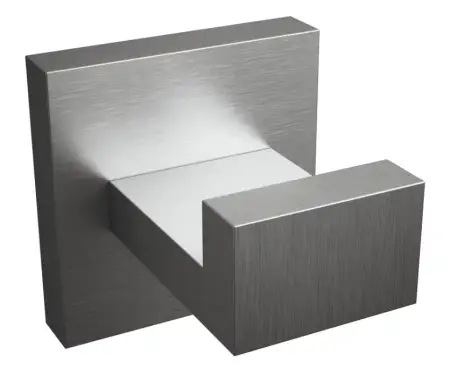 Click Here To Enlarge This Photo Of BTS30SB Rothley Square Robe Hook Brushed Silver