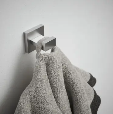 Click Here To Enlarge This Photo Of BTS30SB Rothley Square Robe Hook Brushed Silver