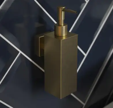 Click Here To Enlarge This Photo Of BTS50BR Rothley Square Soap Dispenser 180ml Satin Brass
