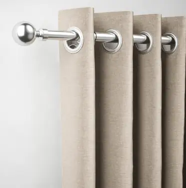 Click Here To Enlarge This Photo Of CELBSSOBS Rothley Extendable Curtain Pole Kit 1650-3000mm Brushed Stainless with Orb