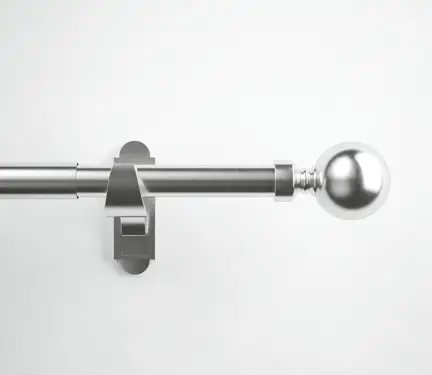 Click Here To Enlarge This Photo Of CELBSSOBS Rothley Extendable Curtain Pole Kit 1650-3000mm Brushed Stainless with Orb
