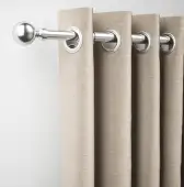 CELBSSOBS Rothley Extendable Curtain Pole Kit 1650-3000mm Brushed Stainless with Orb
