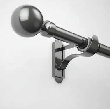 Click Here To Enlarge This Photo Of CELGMSOGM Rothley Extendable Curtain Pole Kit 1650-3000mm Gun Metal with Orb