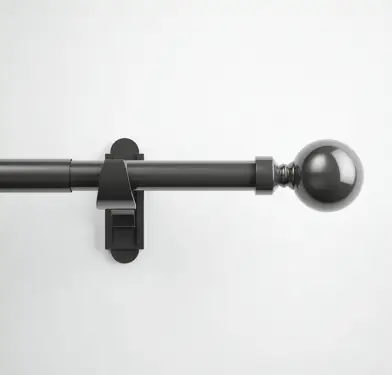 Click Here To Enlarge This Photo Of CELGMSOGM Rothley Extendable Curtain Pole Kit 1650-3000mm Gun Metal with Orb