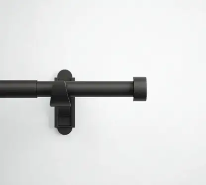 Click Here To Enlarge This Photo Of CEMMBSFMB Rothley Extendable Curtain Pole Kit 1250-2160mm Matt Black with Stud