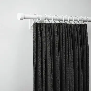 Click Here To Enlarge This Photo Of CEMMWSFMW Rothley Extendable Curtain Pole Kit 1250-2160mm Matt White with Stud