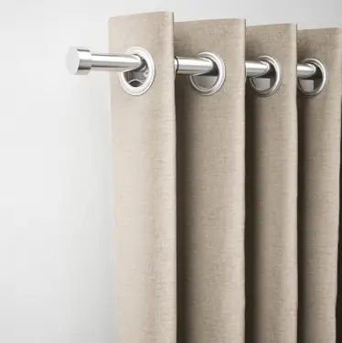 Click Here To Enlarge This Photo Of CESBSSFBS Rothley Extendable Curtain Pole Kit 710-1200mm Brushed Stainless with Stud