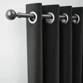 CESGMSOGM Rothley Extendable Curtain Pole Kit 710-1200mm Gun Metal with Orb