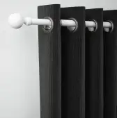 CESMWSOMW Rothley Extendable Curtain Pole Kit 710-1200mm Matt White with Orb
