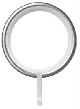 Click Here To Enlarge This Photo Of CRINGBS Rothley Curtain Rings (Box of 10) Brushed Silver
