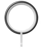 CRINGGM Rothley Curtain Rings (Box of 10) Gun Metal