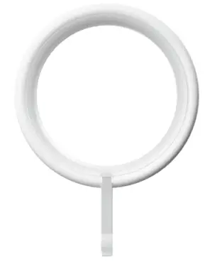 Click Here To Enlarge This Photo Of CRINGMW Rothley Curtain Rings (Box of 10) Matt White
