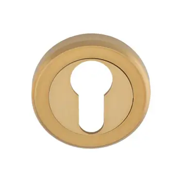 Click Here To Enlarge This Photo Of SZM001SB - Carlisle Brass Serozzetta Euro Profile Escutcheon Satin Brass
