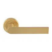 SZM210SB - Carlisle Brass Serozzetta 'Edge' Lever on Round Rose Satin Brass