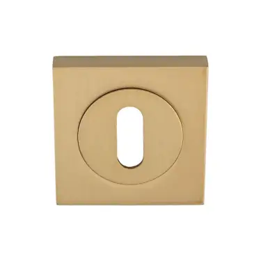 Click Here To Enlarge This Photo Of SZM003SQSB - Carlisle Brass Serozzetta Square Standard Lock Profile Escutcheon Satin Brass