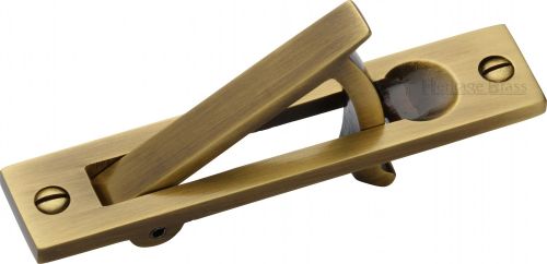 Click Here To Enlarge This Photo Of C1165-AT Heritage Brass Pocket Door Edge Pull Antique Brass Finish