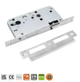 BRITON 5420.60.S.SS DIN Euro Profile Sashlock Case with Square Corners - 72mm Centres - 60mm Backset - Satin Stainless Steel