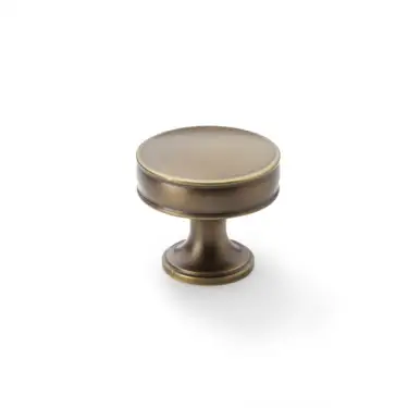 Click Here To Enlarge This Photo Of AW808-38-AB - Alexander & Wilks Lynd Cupboard Knob - Antique Brass - 38mm