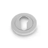 AW390PC - Alexander & Wilks Escutcheon Euro Profile on 50x6mm Rose - Polished Chrome