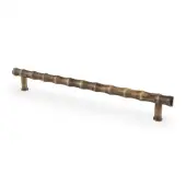AW809B-224-AB - Alexander & Wilks Crispin Bamboo T-bar Cupboard Pull Handle - Antique Brass - 224mm Centres