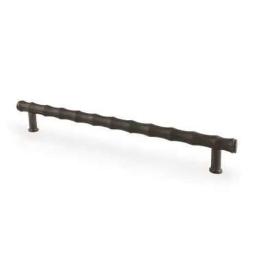 Click Here To Enlarge This Photo Of AW809B-224-DBZPVD - Alexander & Wilks Crispin Bamboo T-bar Cupboard Pull Handle - Dark Bronze - 224mm Centres