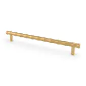 AW809B-224-SBZPVD - Alexander & Wilks Crispin Bamboo T-bar Cupboard Pull Handle - Satin Brass - 224mm Centres