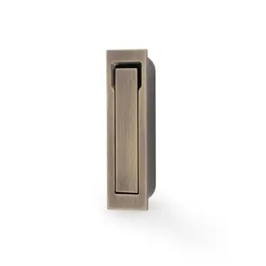 Click Here To Enlarge This Photo Of AW990AB - Alexander & Wilks - Square Sliding Door Edge Pull - Antique Brass